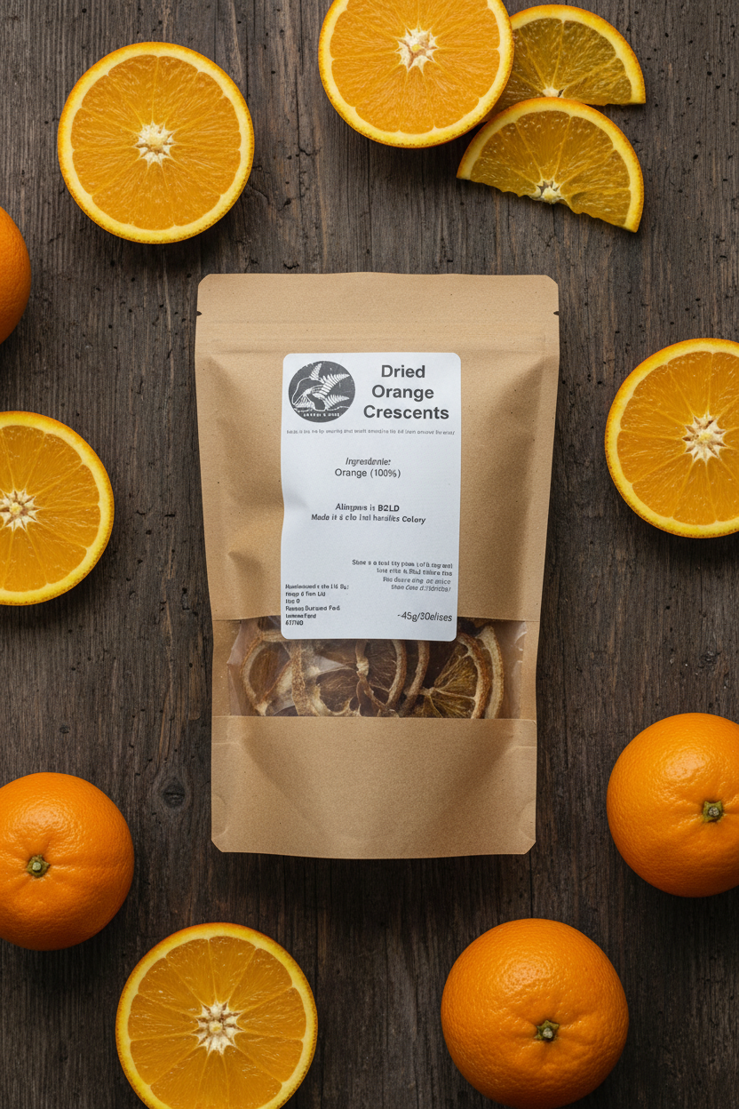 Dried Orange Crescents Small Pouch