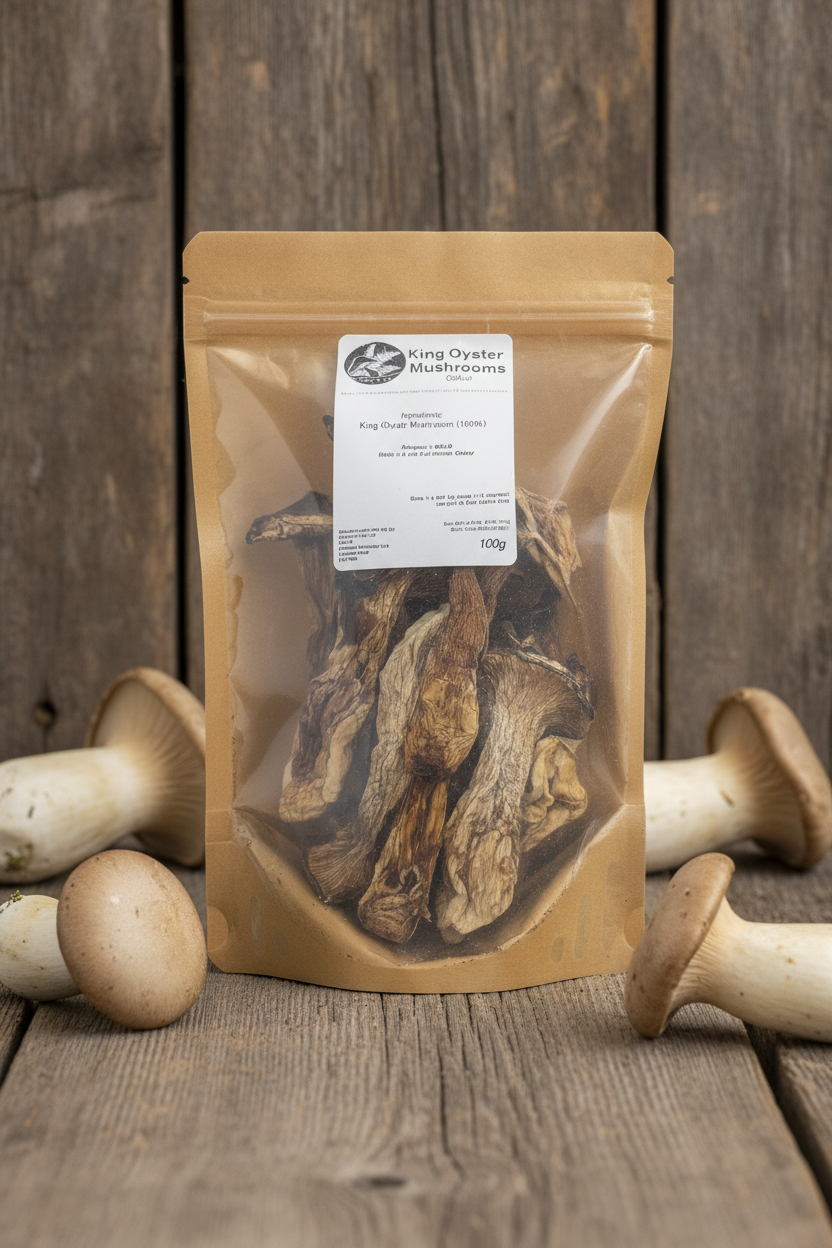 King Oyster Mushroom Pouch - Rustic